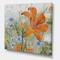 Designart - Orange Wildflowers In The Meadows I - Cottage Canvas Artwork